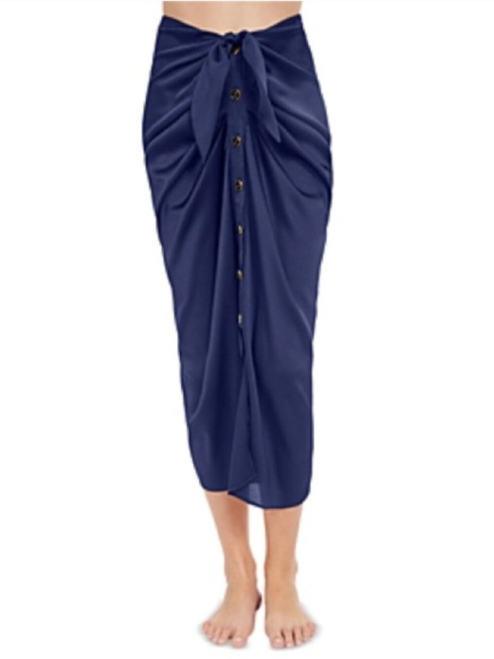 New With Tags-Gottex-Satin Wrap-Skirt-Draped Wrap-Swim-Size Medium